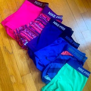 Bundle of 6 Nike Pro Spandex Shorts